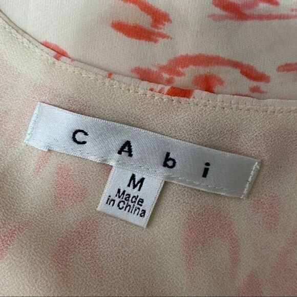 Cabi  Peach Leopard Tank Size Medium V-neck - Picture 6 of 6